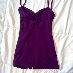 Purple dance unitard